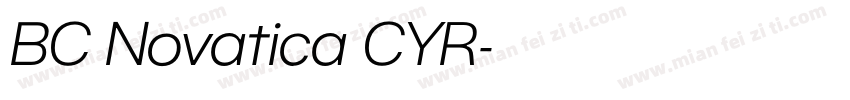 BC Novatica CYR字体转换